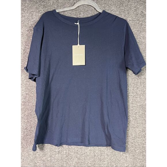 Everlane Navy Air Tee Lightweight Cotton Oversized Short Sleeve S NWT - Picture 6 of 10